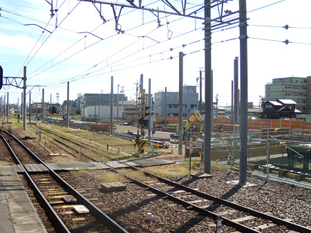 太田川駅南側仮線工事