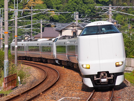 287系下り特急きのさき 山陰本線馬掘駅