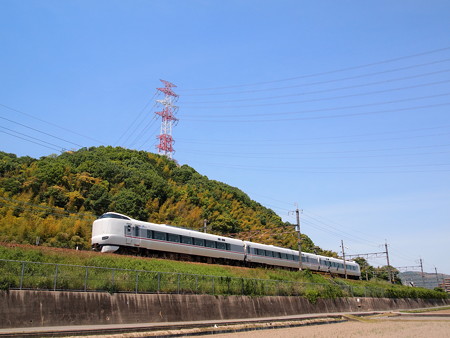287系こうのとり回送 東海道本線島本~高槻