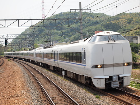 683系特急サンダーバード 東海道本線島本駅01
