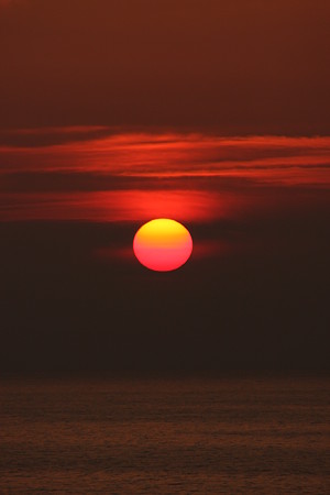 今日の夕日(2)　　日本海