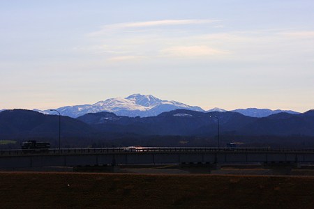 白山と手取川　　国道