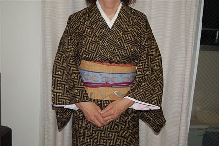 絣の単衣の着物