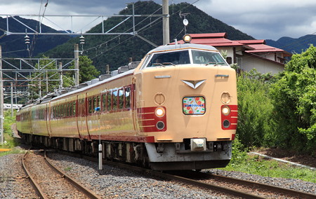 485系仙山線さくらんぼ号楯山駅２