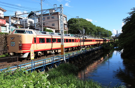 485系仙山線さくらんぼ号霞城公園１