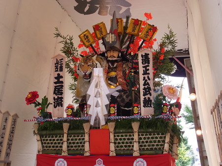 35 博多祇園山笠 土居流 舁き山 肥後国熊本藩主 加藤清正(清正公武勲(せいしょうこうのぶくん)) 2012年 写真画像3