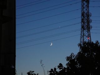 一番星と月