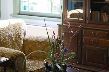 2009.02.22　ブラフ18番館　応接に花