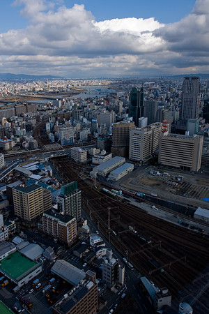 線路から川へ