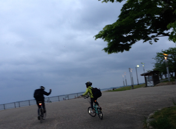 朝5時10分に大津湖岸なぎさ公園をスタート